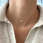 JEWELRY TS - 14K DIAMOND EVIL EYE CHOKER NECKLACE EF Collection