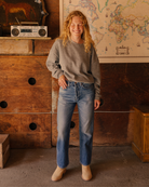 LOUNGE THE BOXY SWEATSHIRT IN P.E. GREY Hey Gang