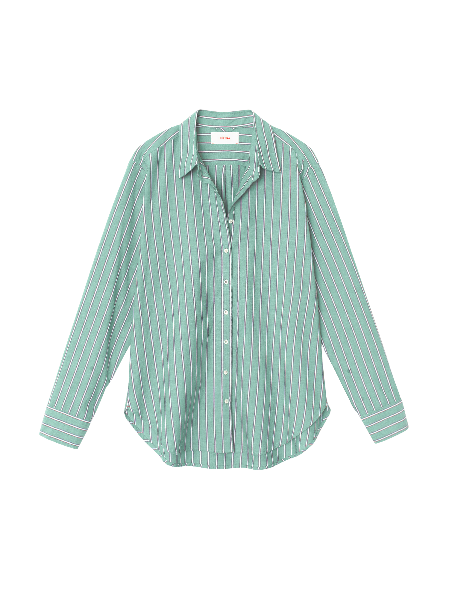 BLOUSES/SHIRTS/TOPS Beau Shirt in Cliantro Stripe Xirena