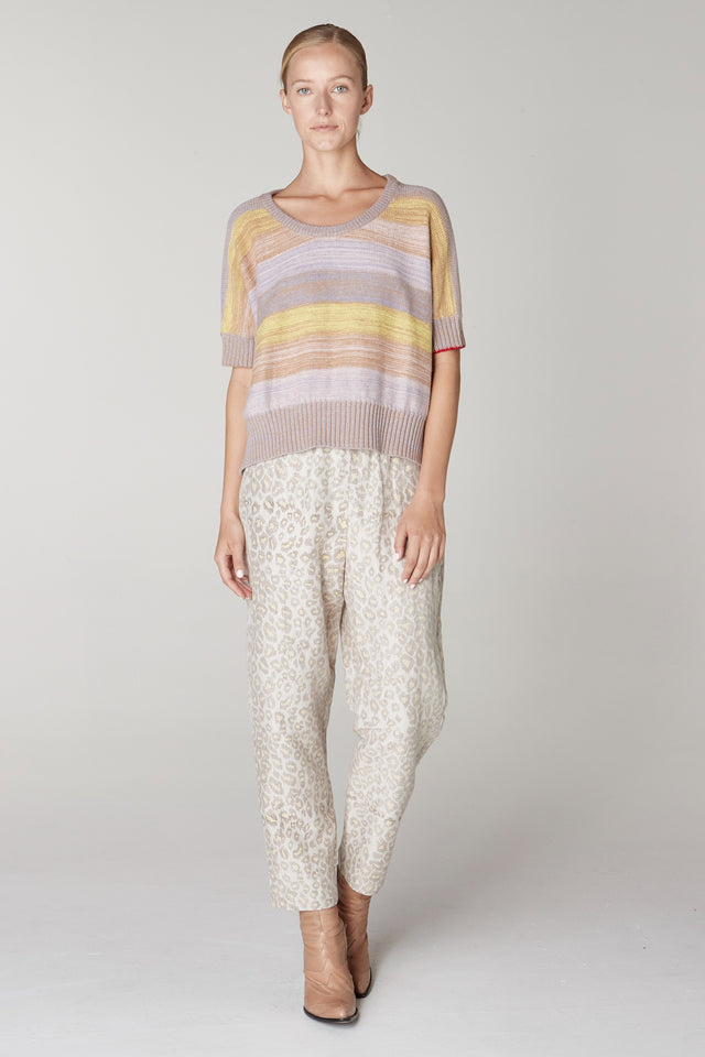 Sweaters Raquel Allegra Jodie Pullover in Yellow and Lavender Raquel Allegra