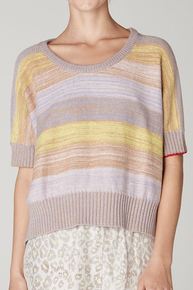 Sweaters Raquel Allegra Jodie Pullover in Yellow and Lavender Raquel Allegra