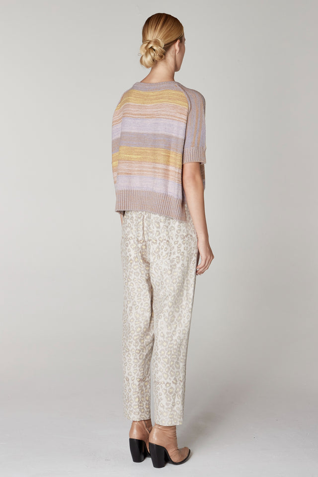 Sweaters Raquel Allegra Jodie Pullover in Yellow and Lavender Raquel Allegra