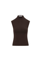 BLOUSES/SHIRTS/TOPS The Mock Neck Top in Chocolate Soldout.nyc