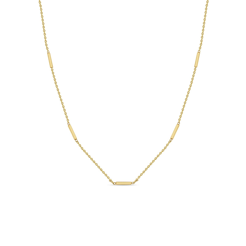 JEWELRY Zoe Chicco Horizontal Bar Necklace in Yellow Gold Zoe Chicco