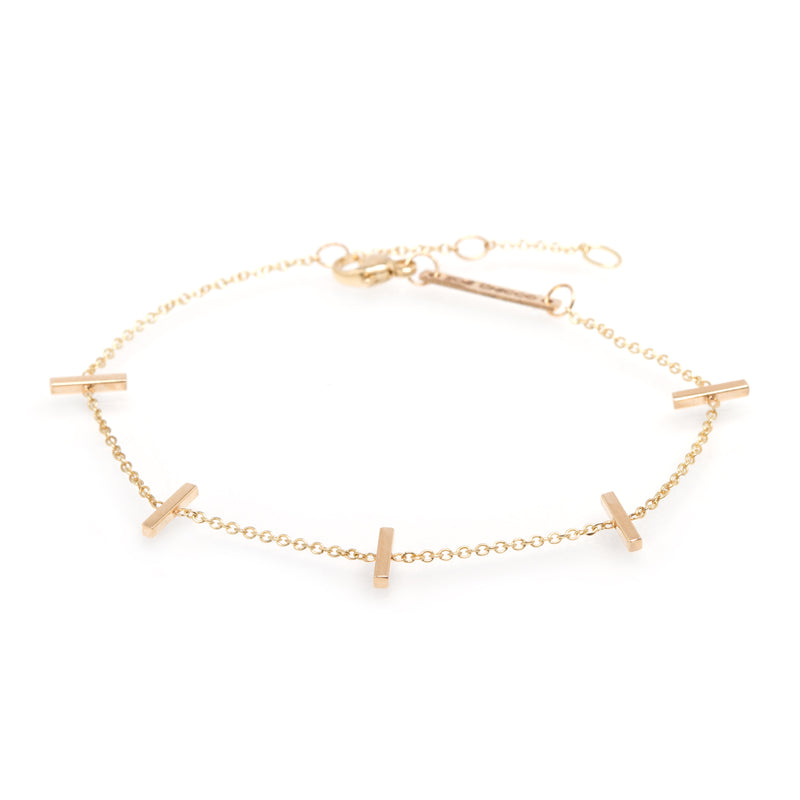 JEWELRY Vertical Bar Bracelet in Yellow Gold Zoe Chicco