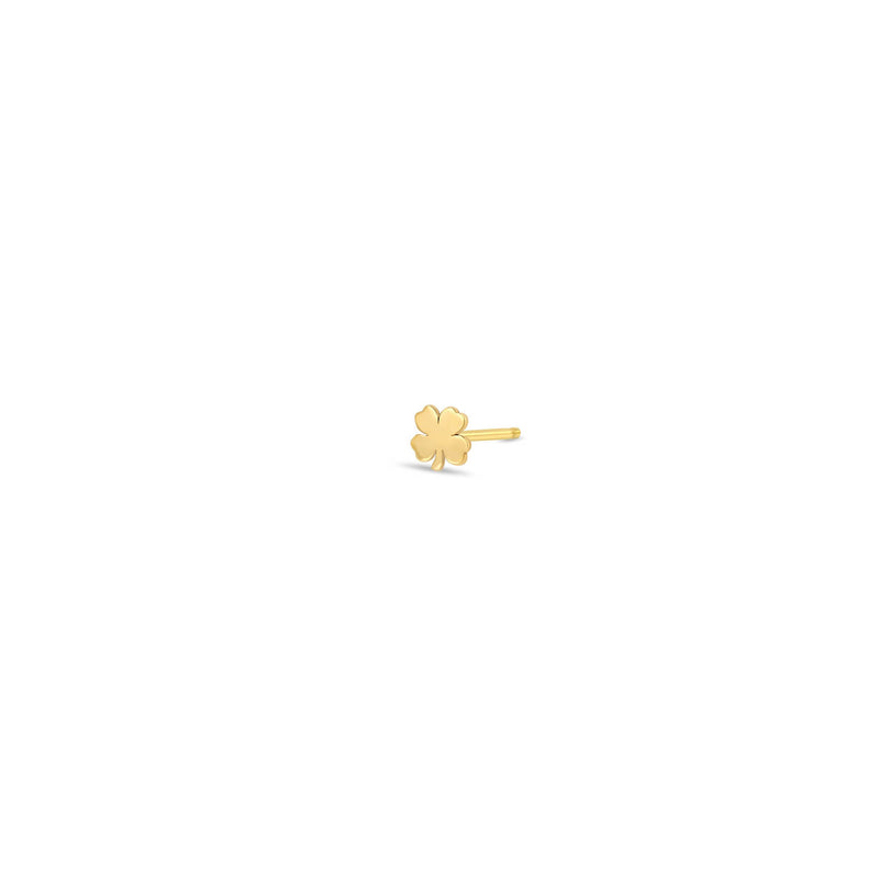 JEWELRY Itty Bitty Clover Stud in Yellow Gold Zoe Chicco