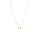 JEWELRY Itty Bitty Diamond Horseshoe Necklace in Yellow Gold Zoe Chicco