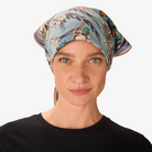 ACCESSORIES Pagode Square Scarf in Denim Inoui Editions