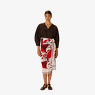 ACCESSORIES Des Rives Et Des Rives Scarf in Red Inoui Editions