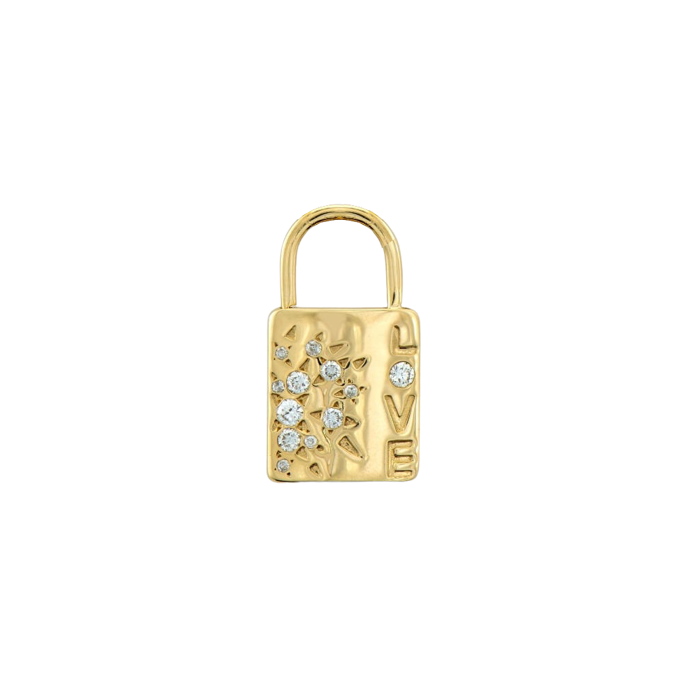 JEWELRY MEDIUM LOVE LOCK PENDANT Three Stories Jewelry