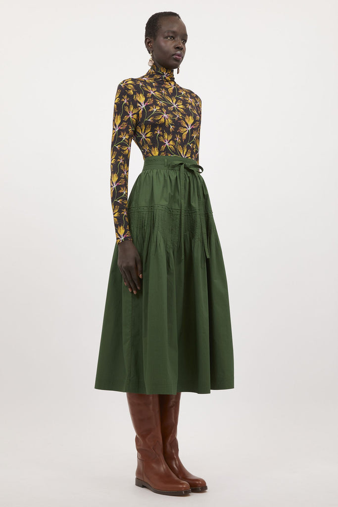 Skirts Ulla Johnson Blythe Skirt in Juniper Ulla Johnson
