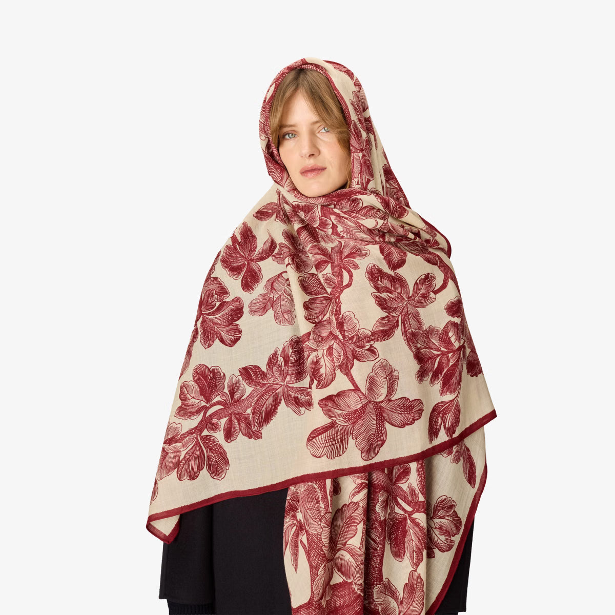 ACCESSORIES Arboris Scarf in Burgundy Inoui Editions