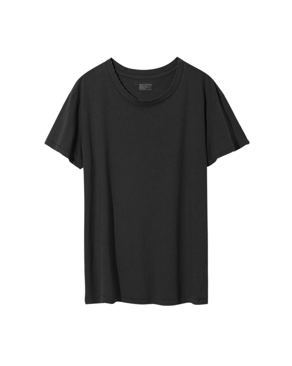 TEES/TANKS Brady Tee in Washed Black Nili Lotan