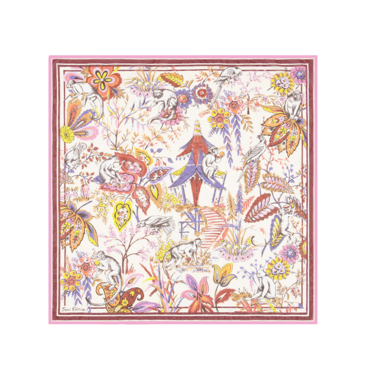 ACCESSORIES Pagode Square Scarf in Off White Inoui Editions