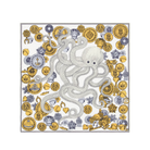 ACCESSORIES Octopus Square Scarf in White Inoui Editions
