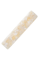 ACCESSORIES Classic Rectangle Barrette in Pavlova White The Finest Accessories