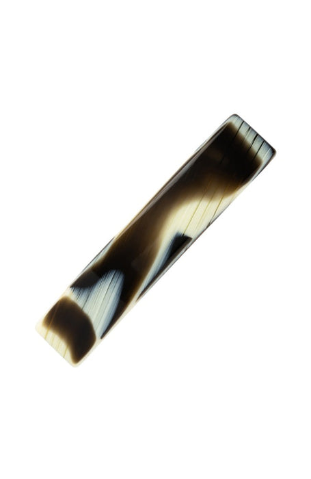 ACCESSORIES Classic Rectangle Barrette in Black Horn The Finest Accessories