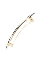 ACCESSORIES Classic Rectangle Barrette in Black Horn The Finest Accessories