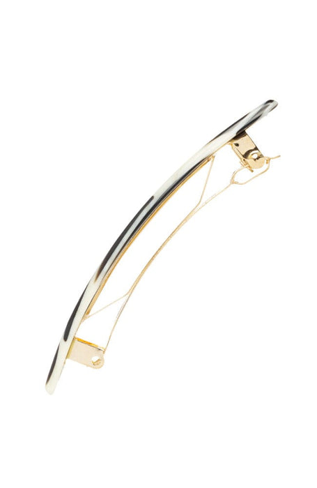 ACCESSORIES Classic Rectangle Barrette in Black Horn The Finest Accessories