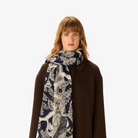 ACCESSORIES Archimede Scarf in Navy Inoui Editions