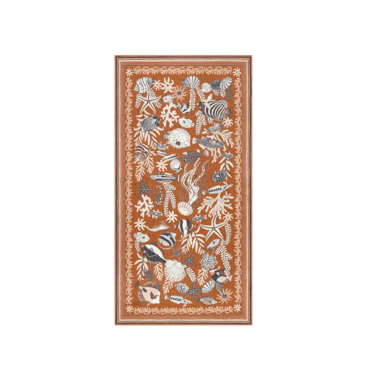 ACCESSORIES Neptune Scarf in Golden Brown Inoui Editions
