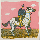 HOME DECOR Pink Cowboy - Safety Matches Archivist Gallery