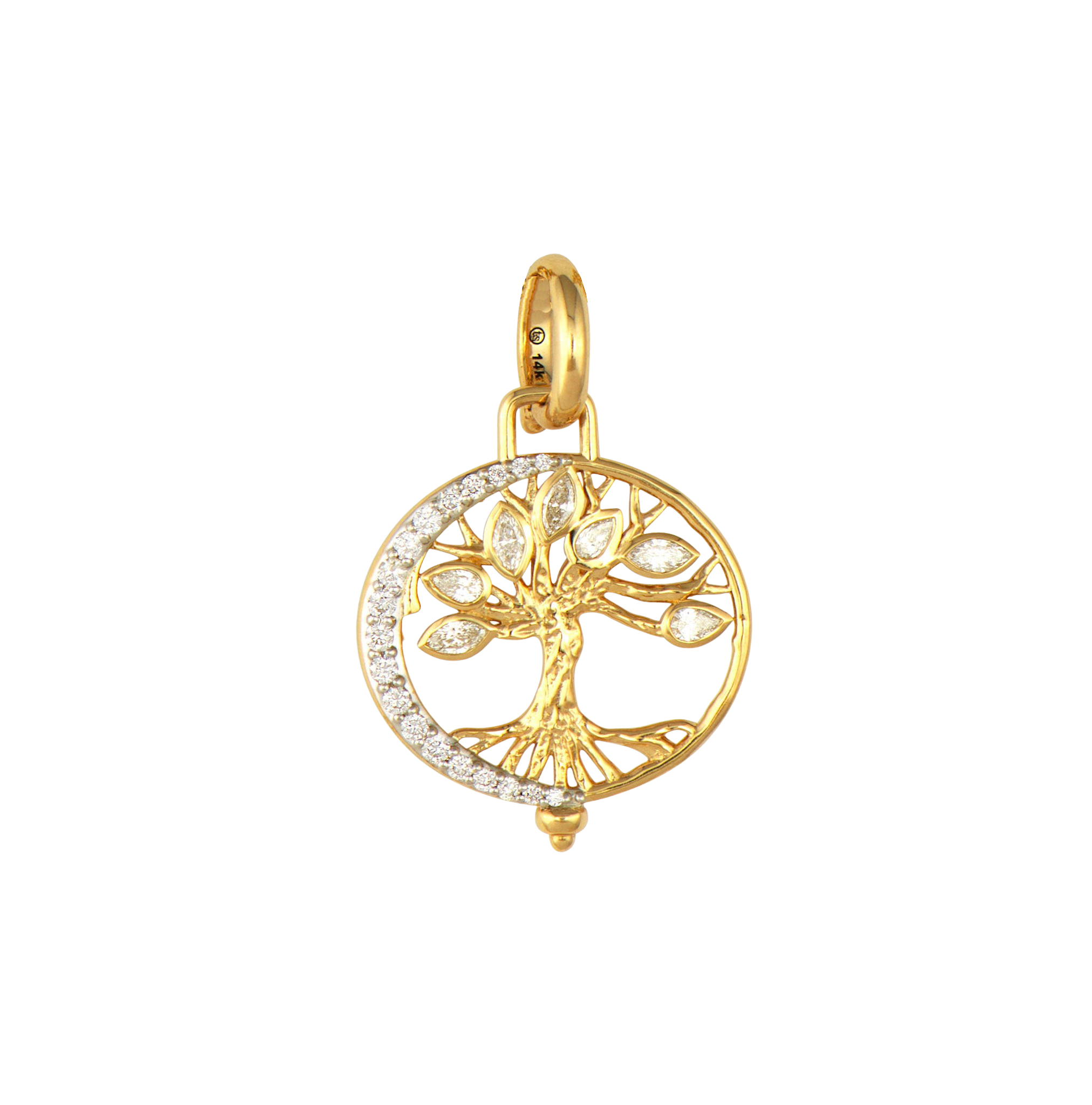 JEWELRY New Moon Open Tree of Tree Pendant Three Stories Jewelry