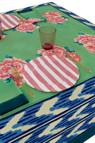 HOME DECOR Large Square Tablecloth in Nina Rose Mint Lisa Corti