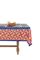 HOME DECOR Small Square Tablecloth in Positano Red Tiles Lisa Corti