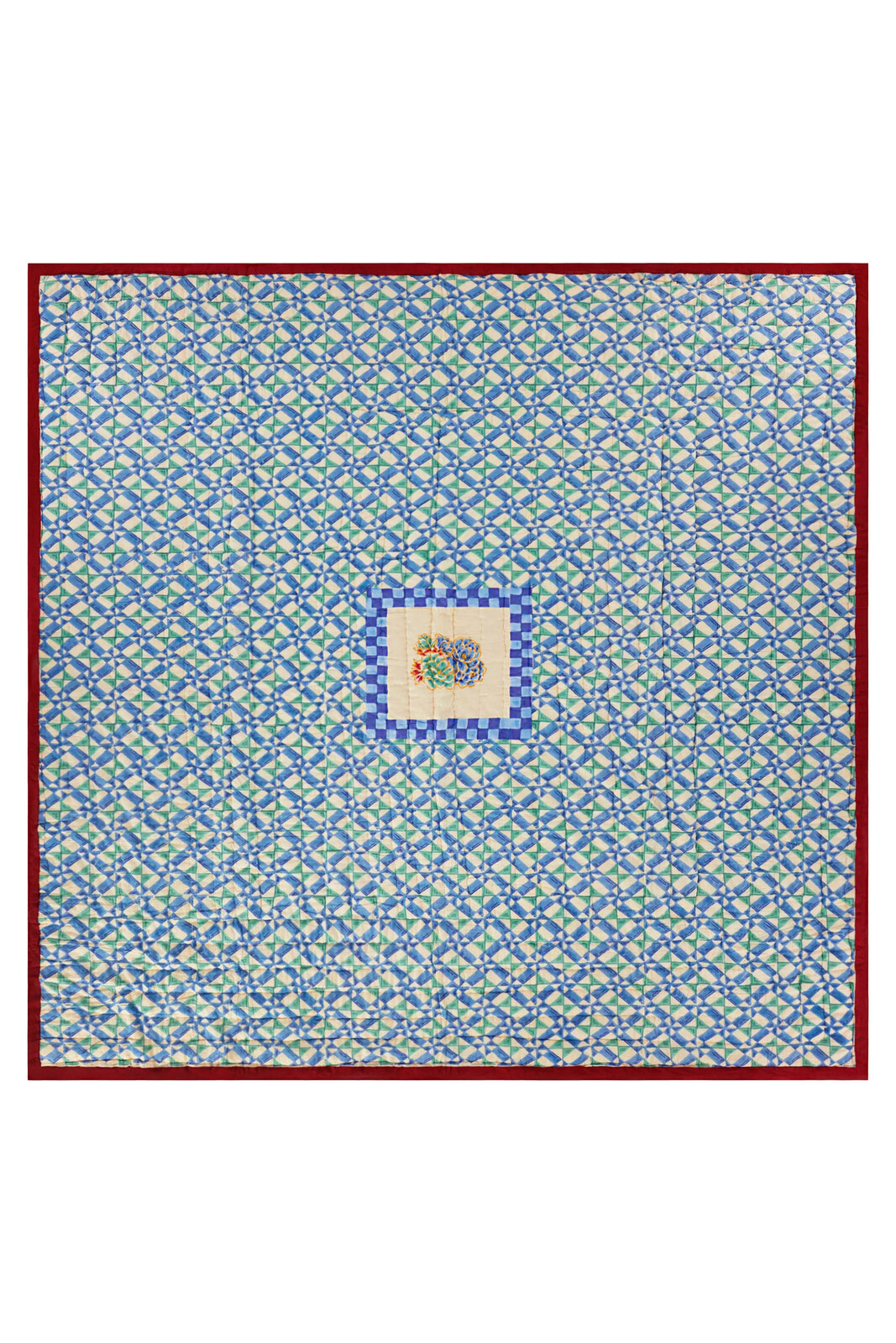 HOME DECOR Reversible Quilt in Positano Red Tiles Lisa Corti