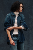 BLOUSES/SHIRTS/TOPS Blair Denim Shirt in Backdrop AMO