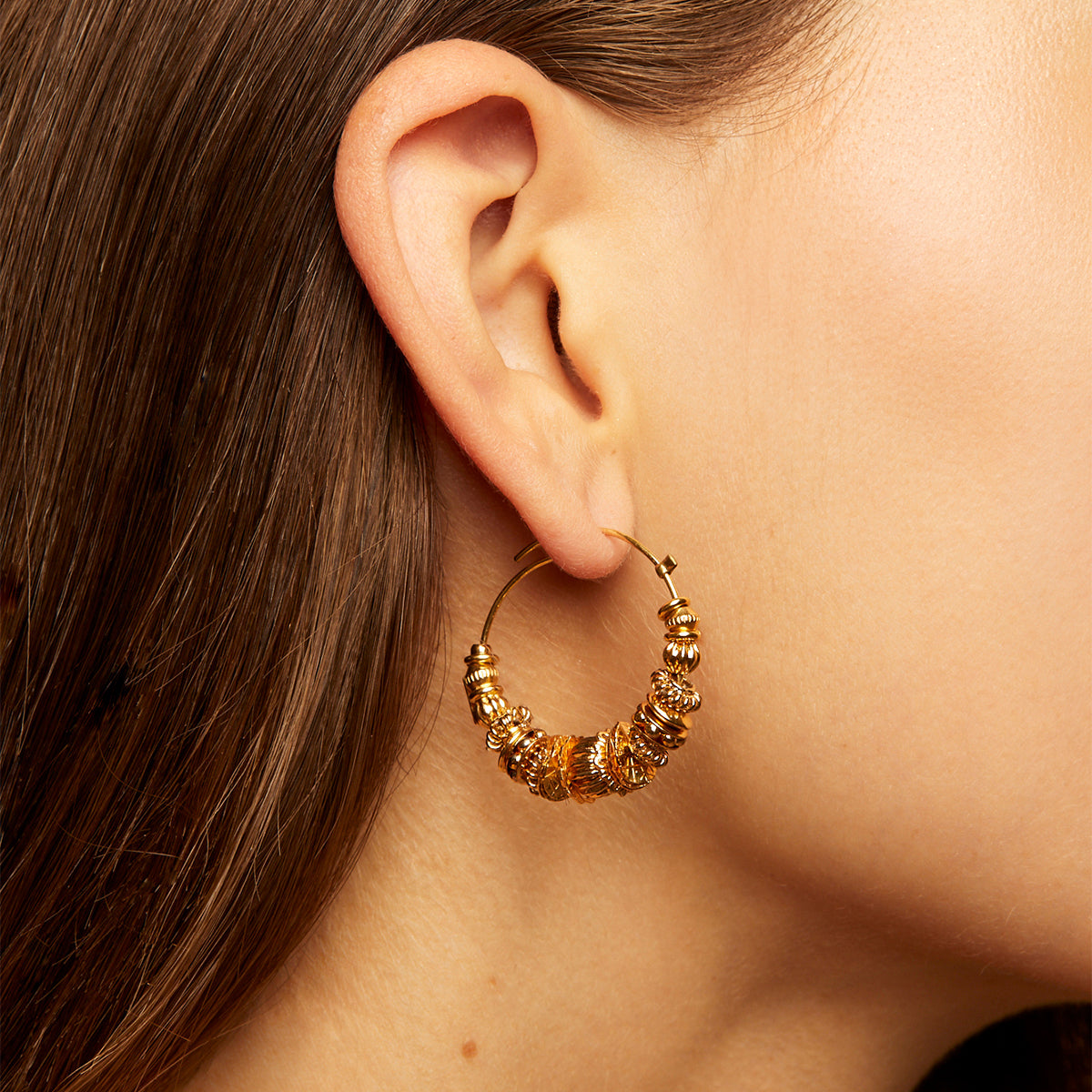 FASHION JEWELRY Mini Creole Aloha Earring in Gold GAS Bijoux