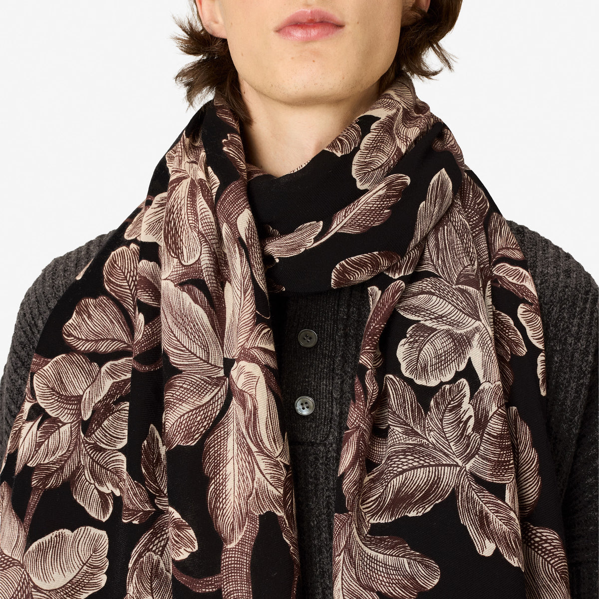 ACCESSORIES Arboris Scarf in Black Inoui Editions