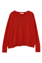 SWEATERS Wide Cashmere Pullover in Apricot Organic by John Patrick