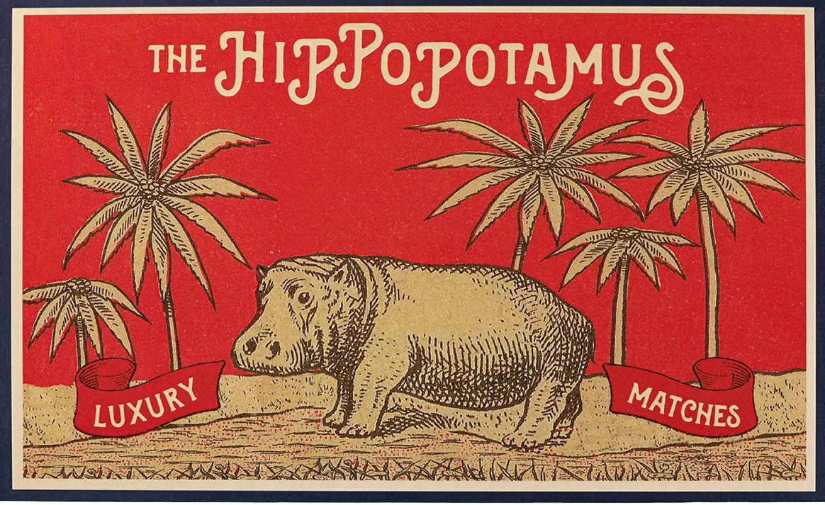 HOME DECOR Hippopotamus - Giant Safety Matches Archivist Gallery