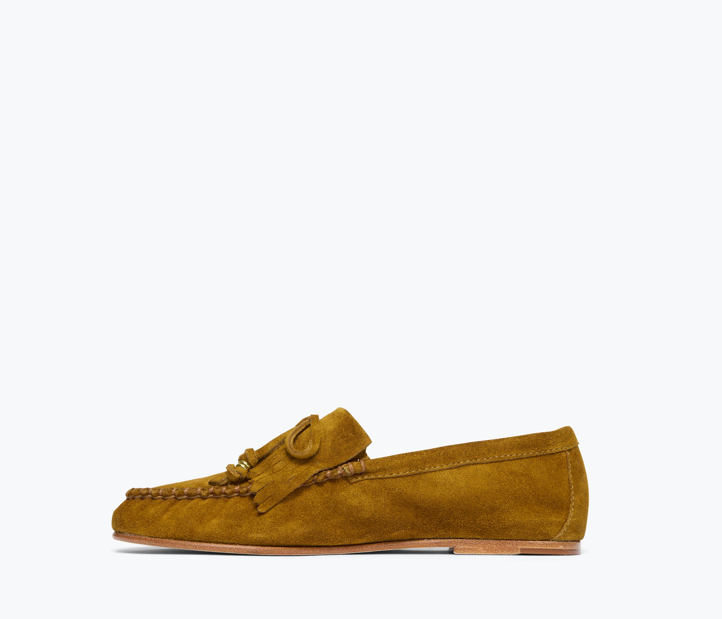 SHOES Celeste Loafer in Bog Suede Freda Salvador