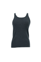 TEES/TANKS Ribbed Crew Neck Tank Top in Charcoal Grey CT Plage