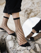 ACCESSORIES Crescent Dunes Socks in Black Atelier St Eustache