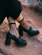 ACCESSORIES Crescent Dunes Socks in Black Atelier St Eustache