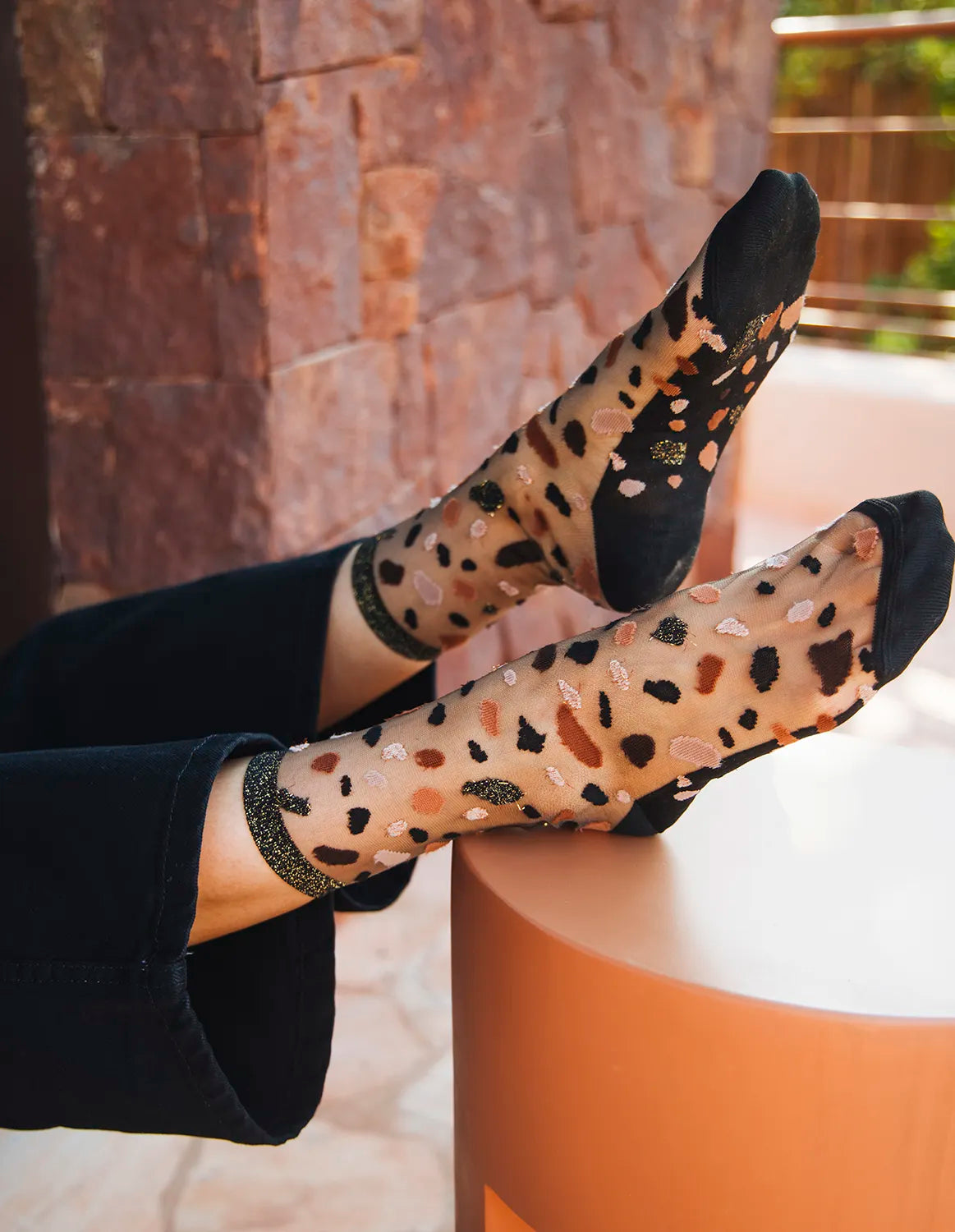 ACCESSORIES Lac Givre Socks in Brune Atelier St Eustache