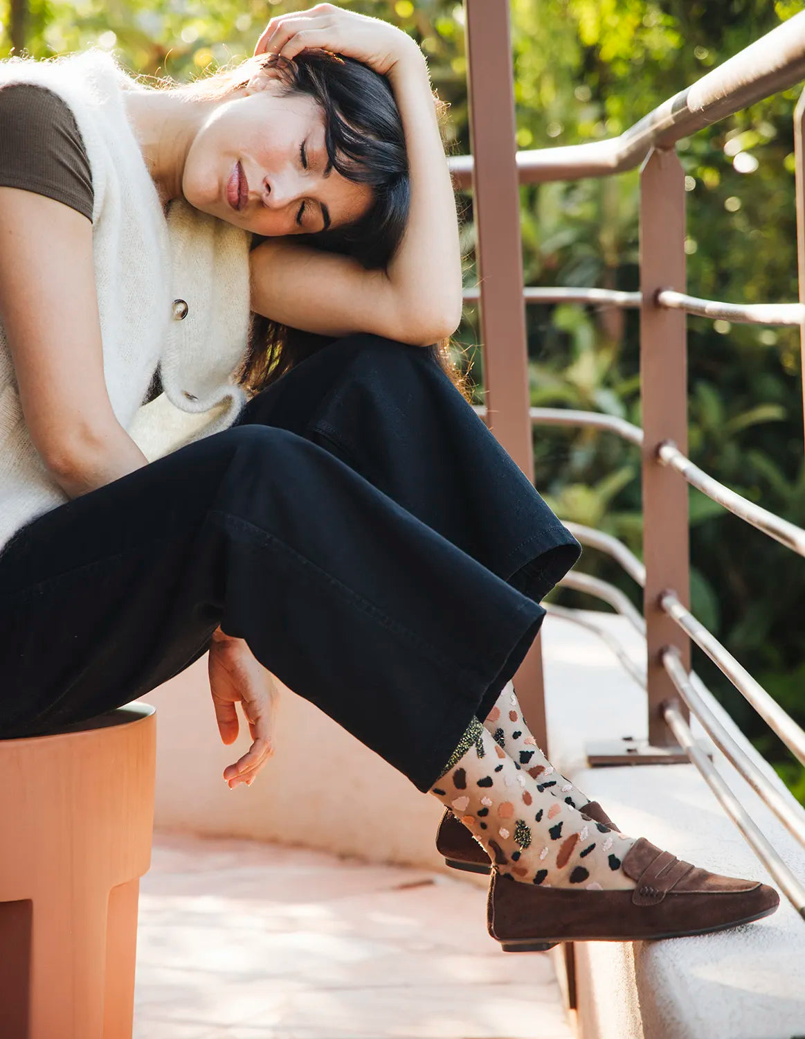 ACCESSORIES Lac Givre Socks in Brune Atelier St Eustache