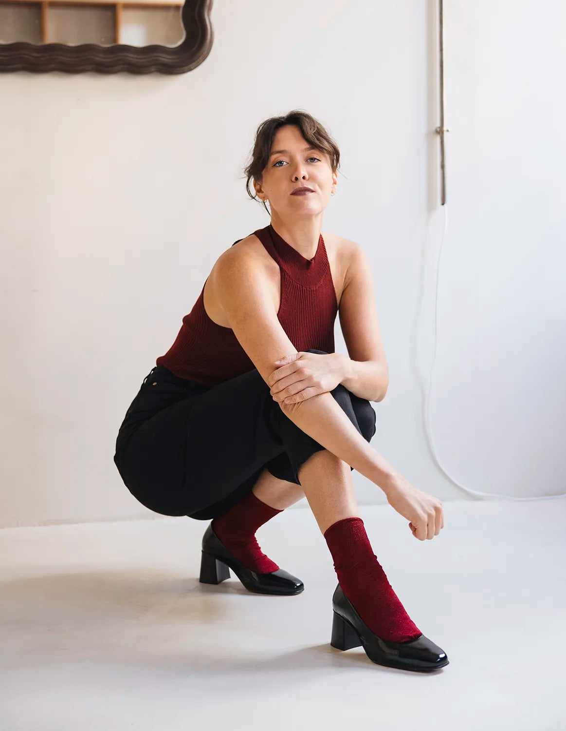 ACCESSORIES Tango Socks in Red Atelier St Eustache