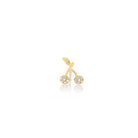 JEWELRY Single Diamond Mini Cherry Stud Earring in Yellow Gold EF Collection