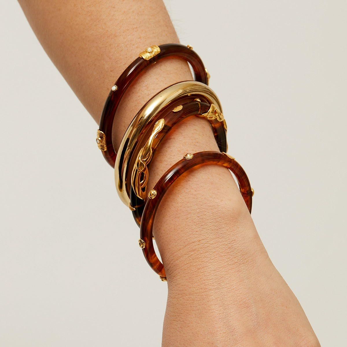 FASHION JEWELRY Cobra Bracelet in Tortoise GAS Bijoux
