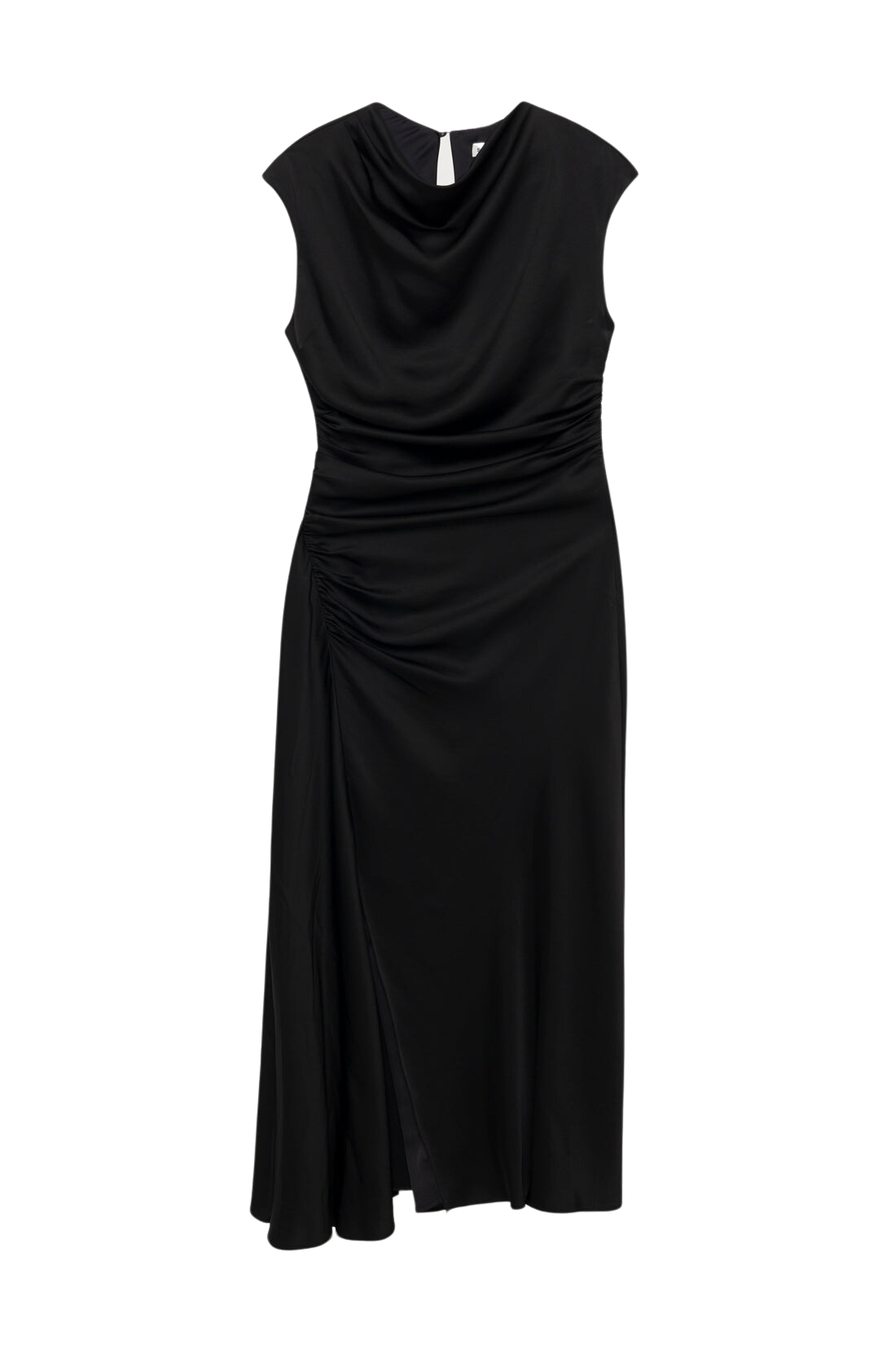 DRESSES/JUMPSUITS Burke Draped Midi Dress in Black Simkhai