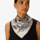 ACCESSORIES Piranesi Square Scarf in Black Inoui Editions