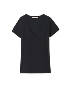 TEES/TANKS Carol V-neck Tee in Jet Black Nili Lotan