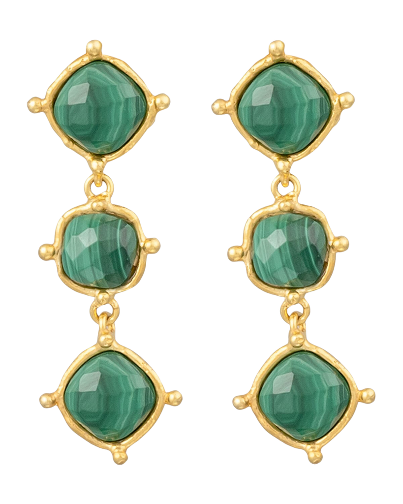 Earrings Sylvia Toledano Medicis Earring in Malechite Sylvia Toledano