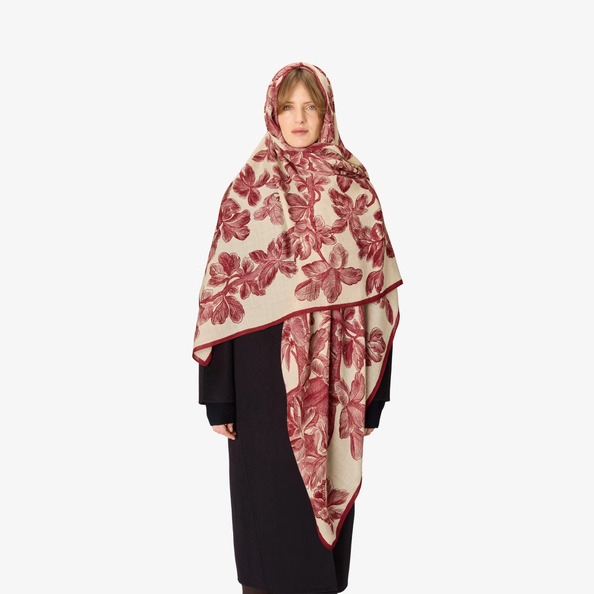ACCESSORIES Arboris Scarf in Burgundy Inoui Editions