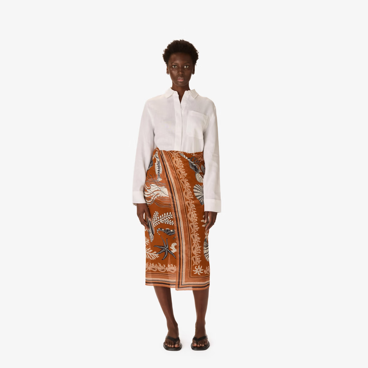 ACCESSORIES Neptune Scarf in Golden Brown Inoui Editions